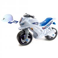 Двухколесный мотоцикл-каталка со шлемом, значком и протоколом