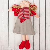 Интерьерная кукла "Маруся" с сердцем на платье, 36 см