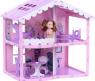Кукольный дом "Анжелика" с мебелью, розово-сиреневый