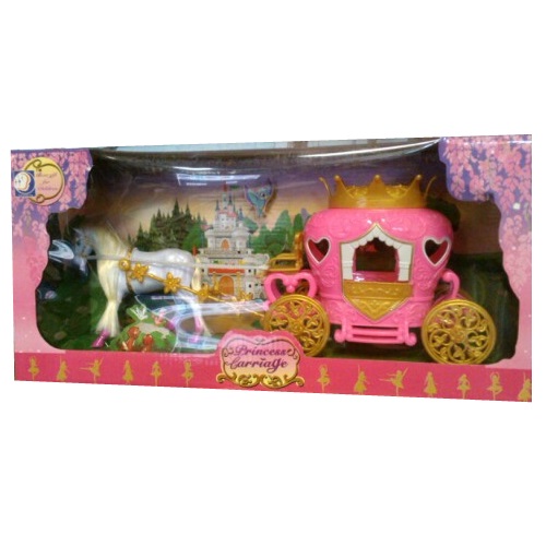Игровой набор Princess с розовой каретой и лошадью