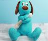 Мягкая игрушка "Собака из ситца", голубая, 50 см