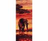 Раскраска-триптих по номерам "Африканские слоны", 50 х 80 см