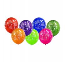 Надувные шары "Шелкография кристалл" - С днем рождения, 25 шт.