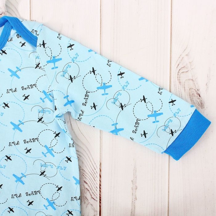 Пижама для мальчика Let's Fly, голубая, 92 см
