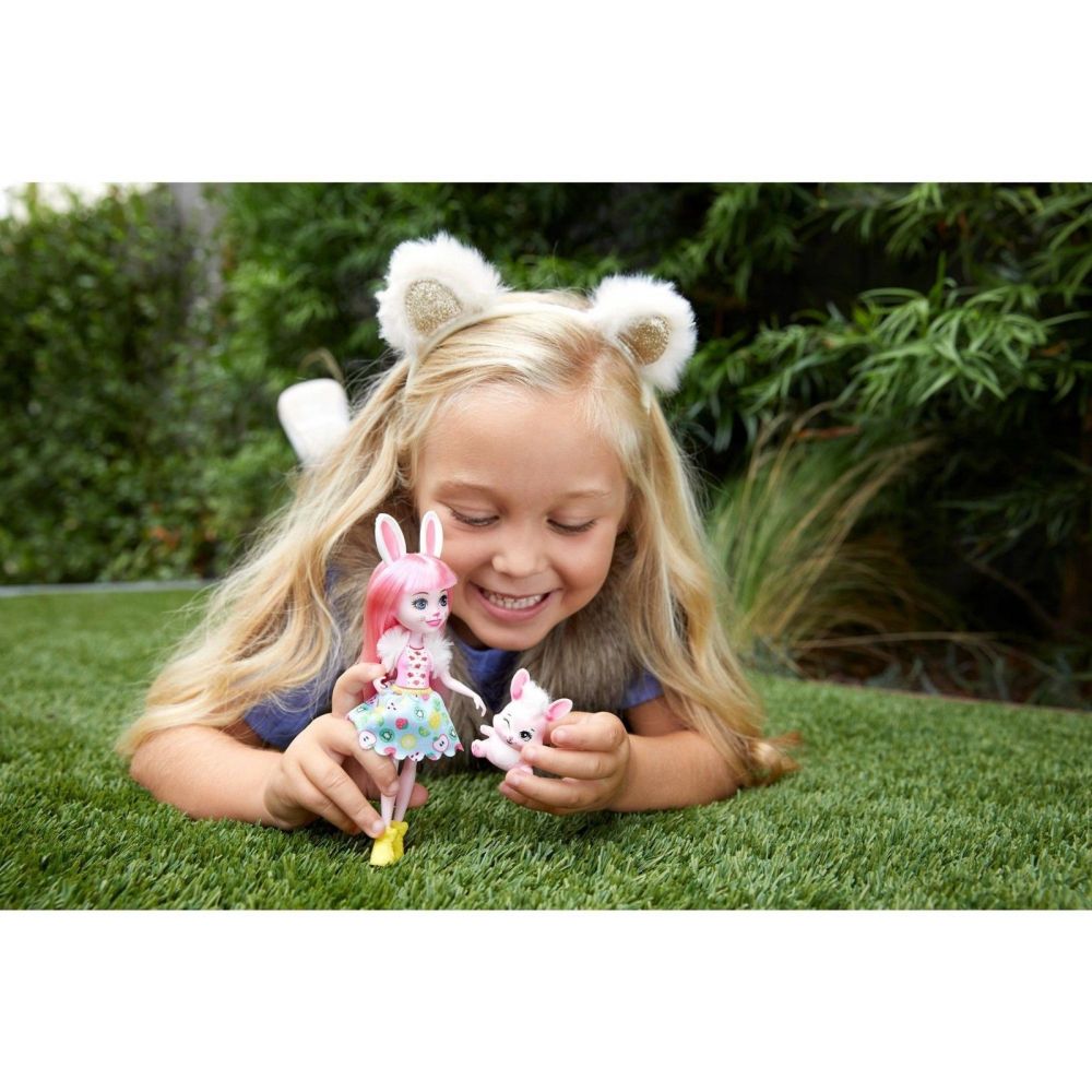 Кукла Enchantimals с питомцем - Бри Кроля, в голубой юбке, 15 см