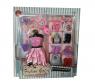 Набор аксессуаров и одежды для куклы Fashion Girl - Розовое платье